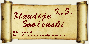 Klaudije Smolenski vizit kartica